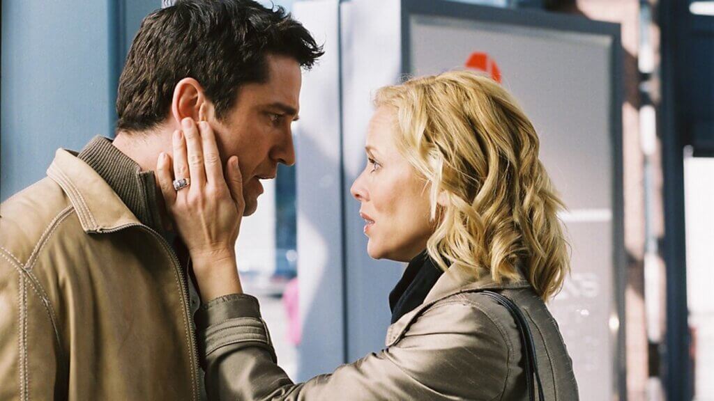 Neil and Abby share a moment in Butterfly on a Wheel