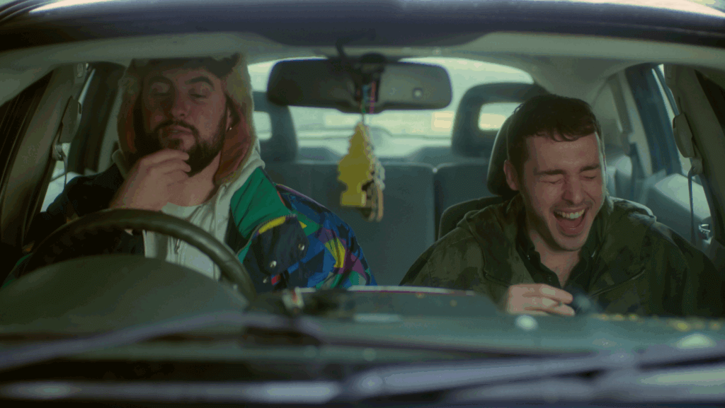 Aden and Richie getting high in Straight Through Crew (2025)