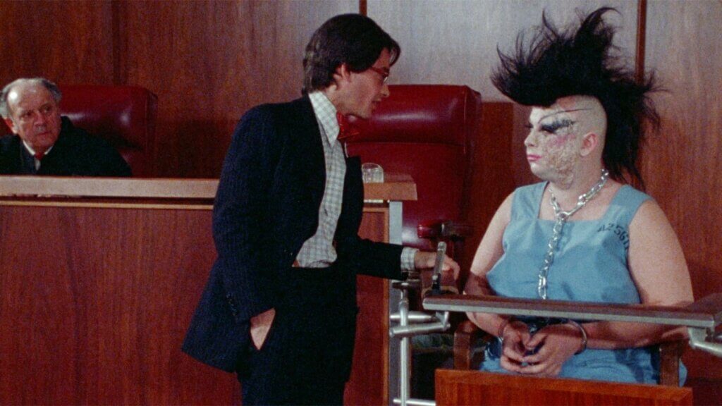 John Waters Female Trouble courtroom scene